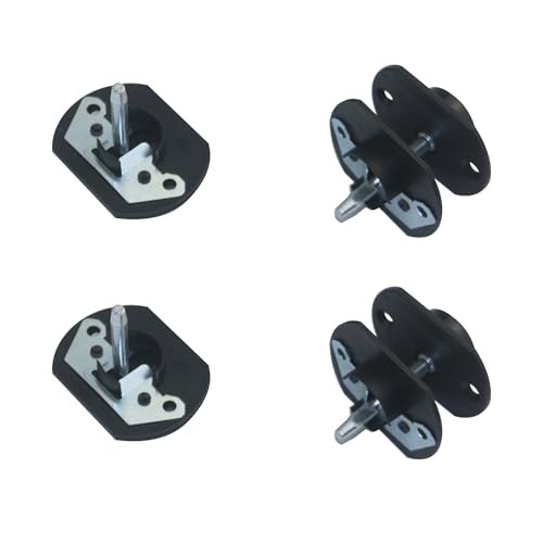 Sofa Connector Bracket Replacement Parts - 4 Sets, Black Plastic 68x54MM