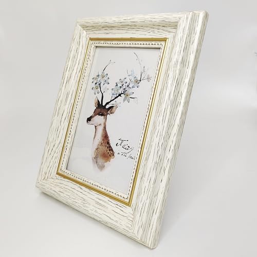 5x7 White Plastic Photo Frame - Front Opening, 7x9 Overall Size