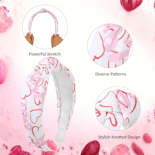 Esitrormi 2-Pack Knotted Headbands for Women Cute Pink Hair Accessories
