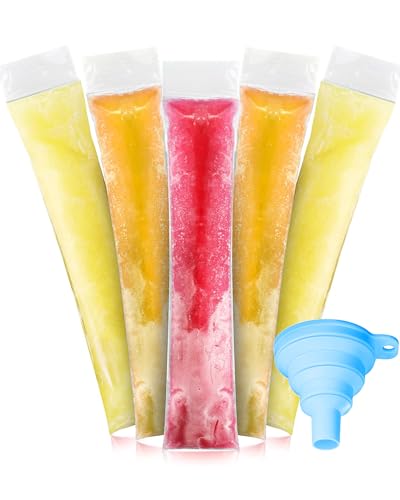 Nature Pulito Disposable Popsicle Mold Bags with Zip Seal & Funnel - Small