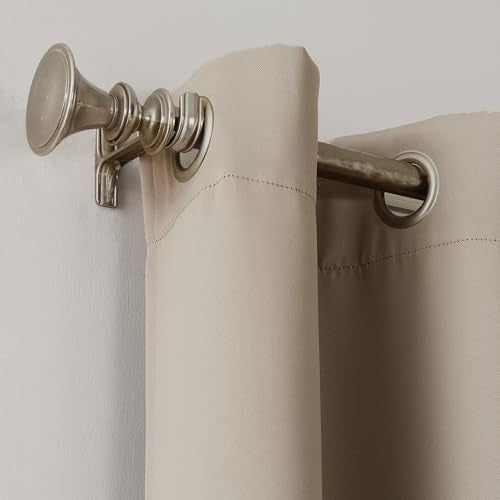 Sun Zero Easton Blackout Grommet Curtain Panel 40 x 95 Stone Energy Saving
