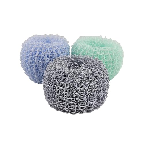 Fox Run Mesh Dish Scrubber Set of 3 Multicolor Polyester Kitchen Cleaners