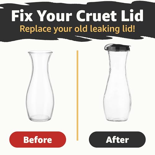 Jmoe USA Replacement Lids for Good Seasons Salad Dressing Cruet - 2-Pack