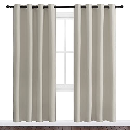NICETOWN Natural Blackout Curtains 55" x 78" - 2 Panels