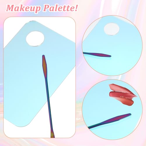 Guduling 4-Piece Foundation Mixing Palette and Stainless Steel Spatula Set