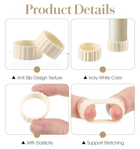 10 Pack Candle Grippers for Taper Candles, Silicone Holders Rings