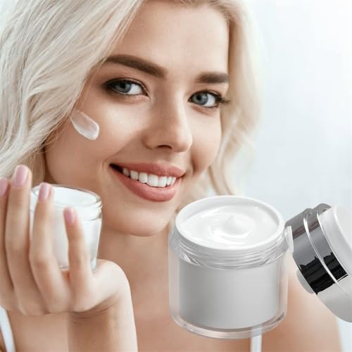 Airless Pump Jar Refillable 0.5 OZ Moisturizer Container Vacuum Bottle