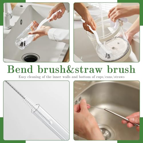 15-Piece Crevice Cleaning Brush Set for Grout & Corners