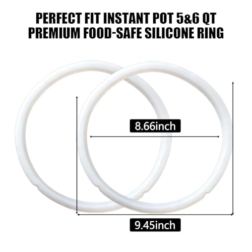 Instant Pot Sealing Ring 2-Pack for 5 & 6 Qt - BPA-Free Silicone