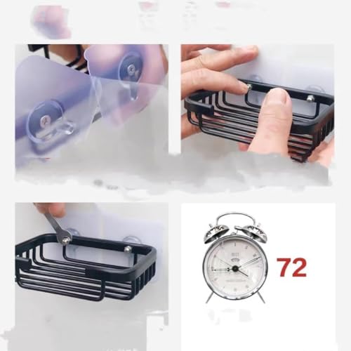 Wall-Mount Stainless Steel Soap & Sponge Holder with Suction Cup, Rustproof Bathroom & Kitchen Organizer
