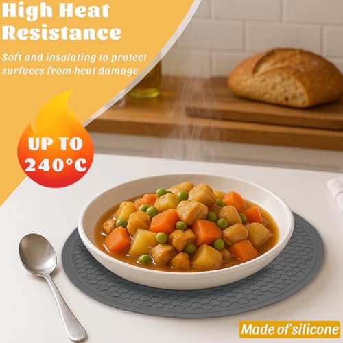 11.7" Silicone Microwave Mat – Heat-Resistant Trivet & Pot Holder