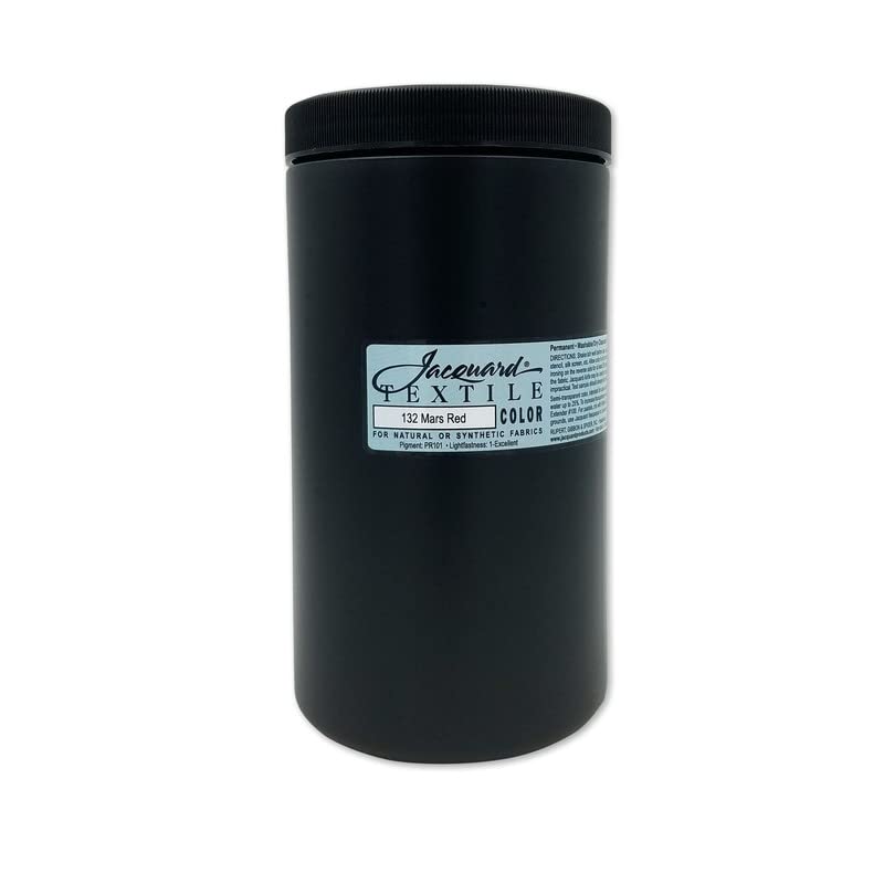 Jacquard Textile Color Fabric Paint - Mars Red, 32 Oz Permanent Paint