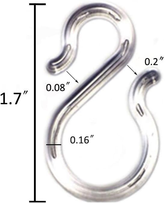 ZIOJOVK 12 Pack 1.7 Inch Clear Plastic Punch Bowl Cup Hooks for Serveware