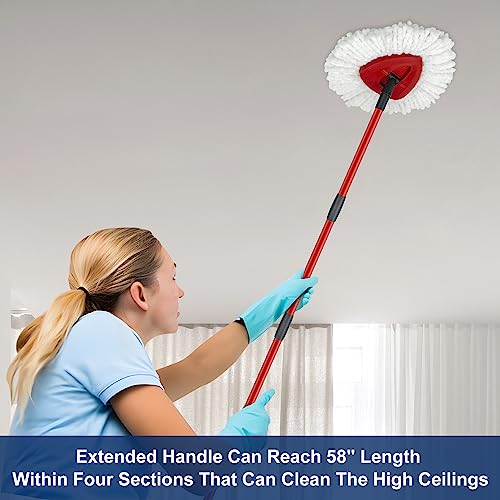 O-Cedar Mop Handle Replacement, Adjustable 30-58" Iron Stick