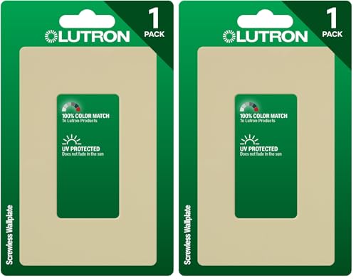 Lutron Claro 1 Gang Ivory Wall Plate Cover (2 Pack) | CW-1-IV
