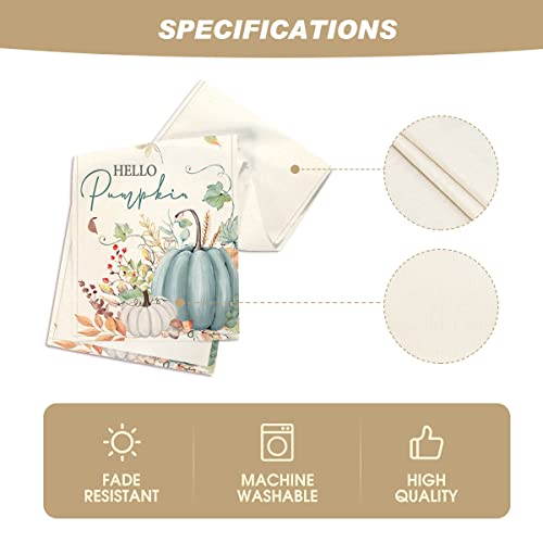 210 GSM Fall Table Runner 13x72 Inch Aqua Polyester Home Decor