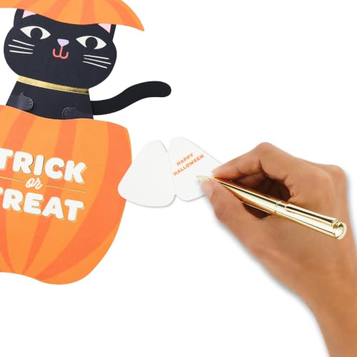 Hallmark Halloween Pop-Up Card - Black Cat & Candy Corn Pumpkin