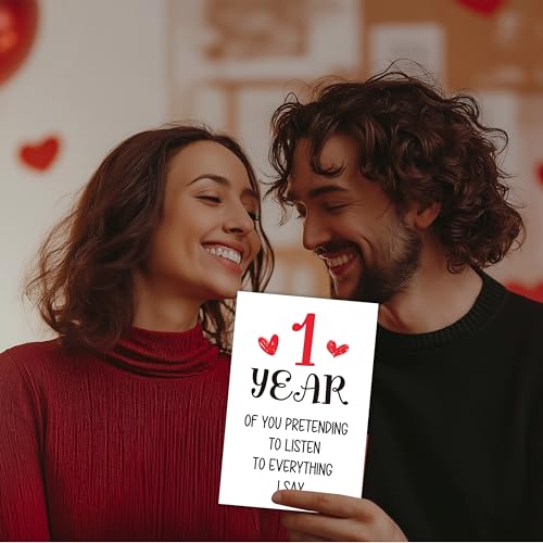 Funny 1st Anniversary Card - Hilarious Message for Couples