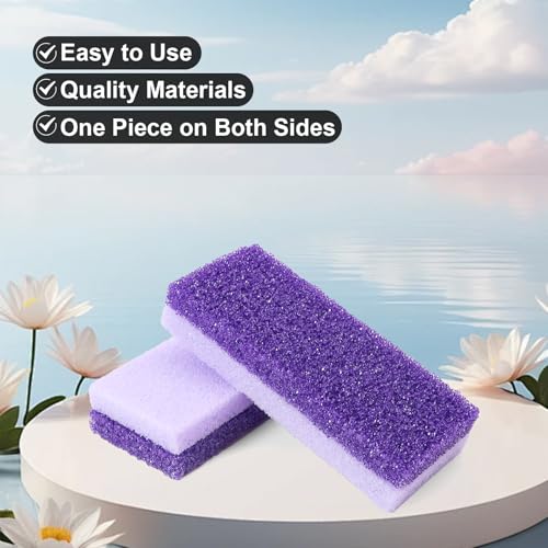 Foot Pumice Stone 2-Pack Callus Remover & Scrubber for Feet, Purple