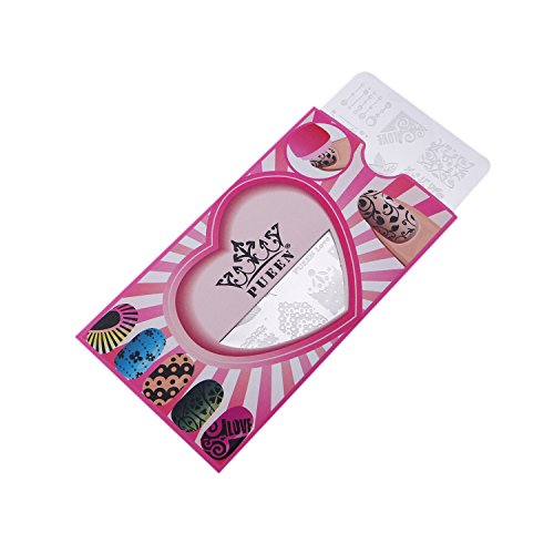 PUEEN Nail Art Stamping Plate - Love Elements #2 Stainless Steel Manicure