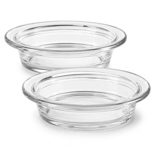 2-Pack Candle Warmer Replacement Glass Tray - 4.52 Inch Wax Melt Dish