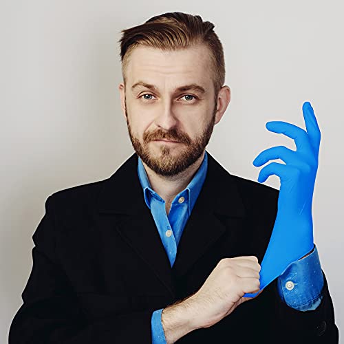 PEIPU Medium Nitrile Disposable Gloves, Powder Free, Pack of 100