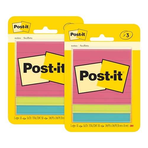 Post-it Sticky Notes, Poptimistic Collection, 0.7" x 3.8", 2-Pack