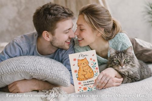 Funny Cat Mom Mother's Day Card - 5.5x8 with Envelope