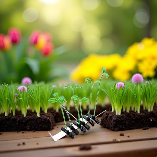 Grass Sprout Hair Clips 10-Pack Cute Green Plant Hairpins for Cosplay Party