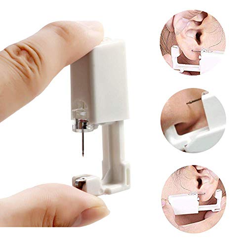 Disposable Sterile Ear Piercing Unit Kit with Ruby Zircon Studs