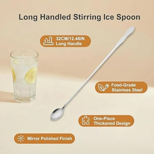 SAYUANVA 12.4 Inch Stainless Steel Mixing Utensil for Drinks