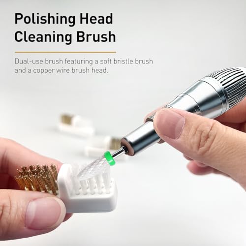 Nail Drill Bit Wire Cleaner Brush Set - 5-Piece Salon Manicure Tool