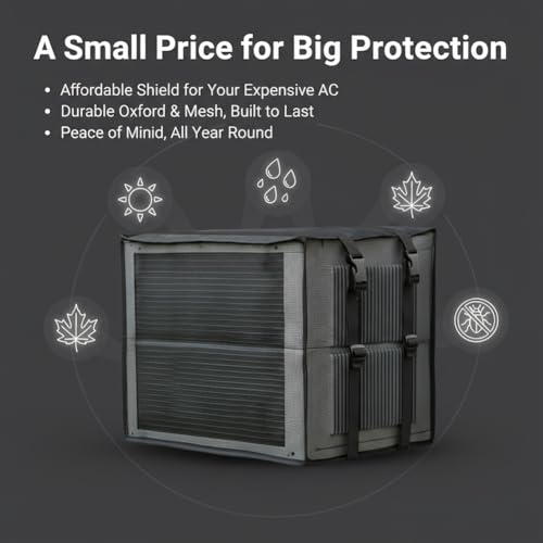 Lovarisse Mesh Air Conditioner Cover - 17" x 11.8" x 13" for All-Weather Protection