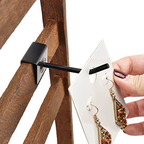 Ikee Design 24 Pcs Black Metal Panel Hooks for Easy Hanging
