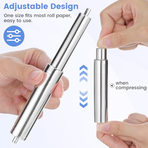 Homoyoyo 2-Pack Universal Spring-Loaded Toilet Paper Holder Replacement Rod