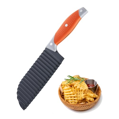 VITUER Crinkle Cutter for Vegetables, Stainless Steel Wave Slicer