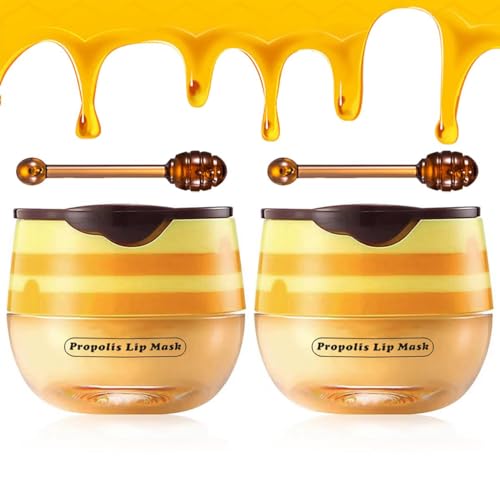 Alisesun Honey Lip Balm & Sleeping Mask 2-Pack - Vitamin E Moisturizing Lip Care