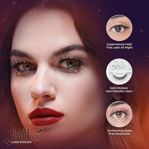 KISS Halloween False Eyelashes Pumpkin Potion 17mm Full Volume Vegan