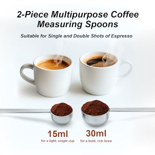 LimeFlex 2-Piece Coffee Scoop Set - 15ml & 30ml Long Handle Spoons