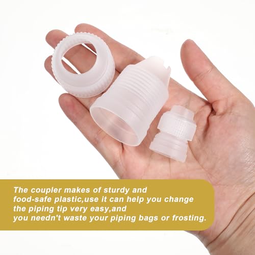 6 Pack Piping Bag Couplers - Reusable Plastic Cake Decorating Set
