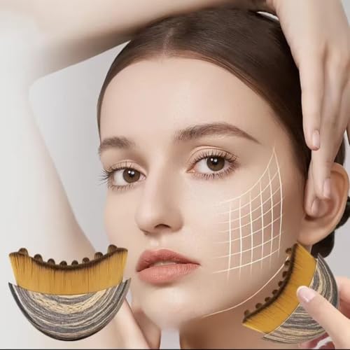D'PA Rosea Lymphatic Contour Face Brush Dry Sculpting Facial Massager