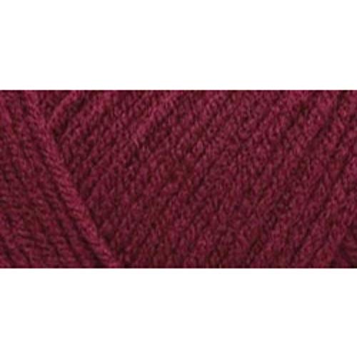 Red Heart Comfort Yarn Claret - Size 4 Medium Worsted Acrylic for Knitting & Crocheting - 867 Yards, USA Made, 4 Pack