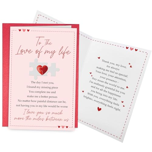 RollupJoy Long Distance Love Greeting Card for Couples