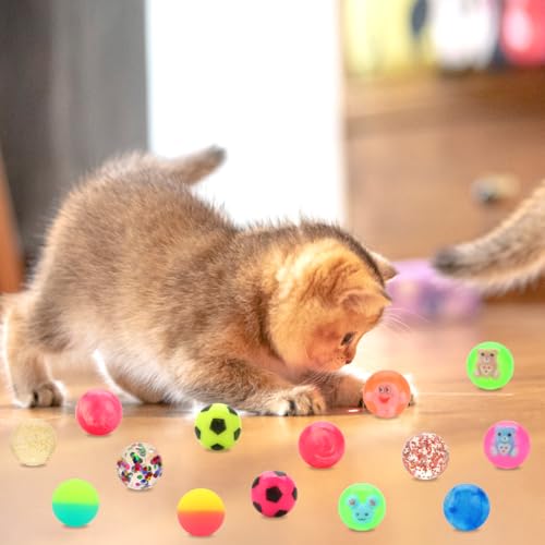 46 Pack High Bouncing Balls - Assorted Rubber Balls for Party Favors