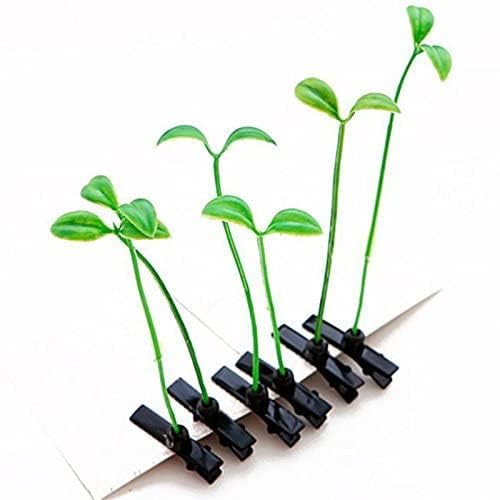 8 Pcs Green Grass Hair Clips Bean Sprout Hairpins Plant Barrette