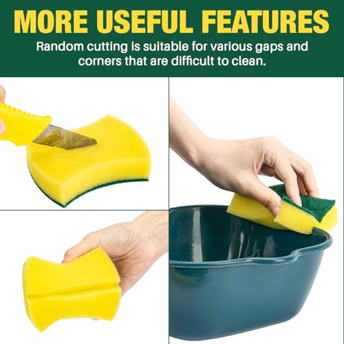 MAQIHAN 18PCS Heavy Duty Kitchen Scrub Sponges for Dishes