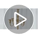 Tall Gold Candle Holders Set of 2 - 34 Inch Floor Taper Candle Stands for Weddings & Holidays