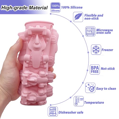 Racing Car Molds - 2 Pack 3D Silicone Baking Molds for Kids