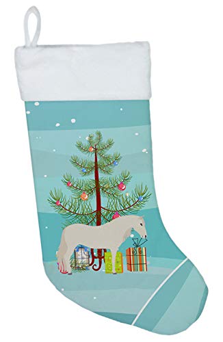 Christmas Stocking with Paso Fino Horse Design - Teal Hanging Holiday Decor