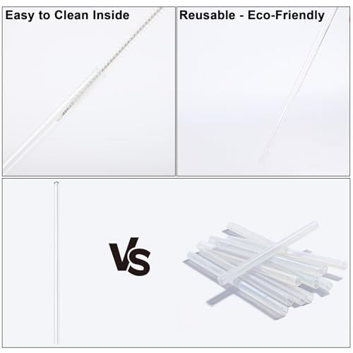 Reusable Straws for Stanley 40oz Tumbler - 4-Pack with Brush